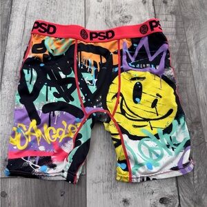 PSD Smiley Drip Youth Large Colorful Graphic Boxer Briefs